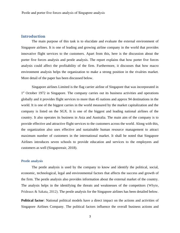 Pestle and Porter Five Forces Analysis of Singapore Airlines_3