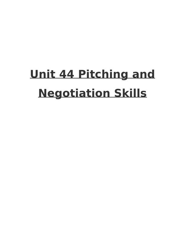 Pitching and Negotiation Skills for Small Businesses: A Guide to Negotiating and Generating Business Deals_1