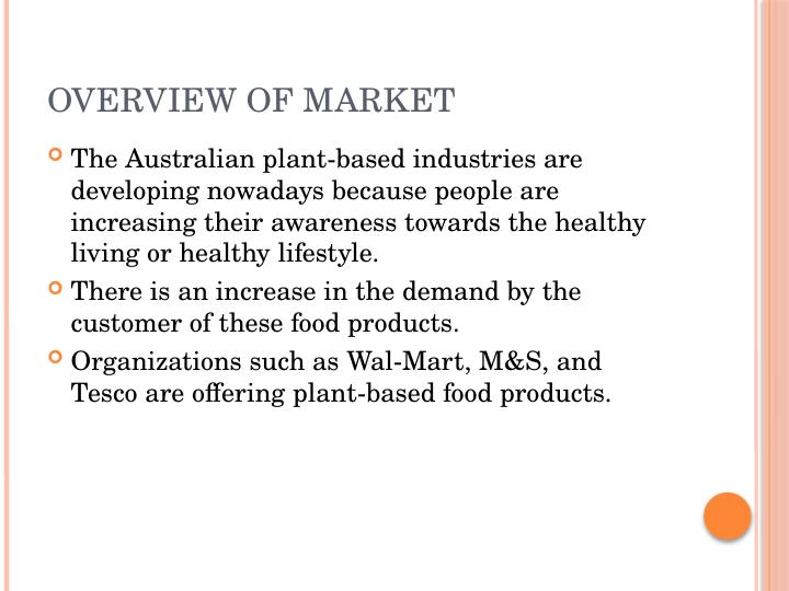Market Analysis of PlantBased Food Products in Australia
