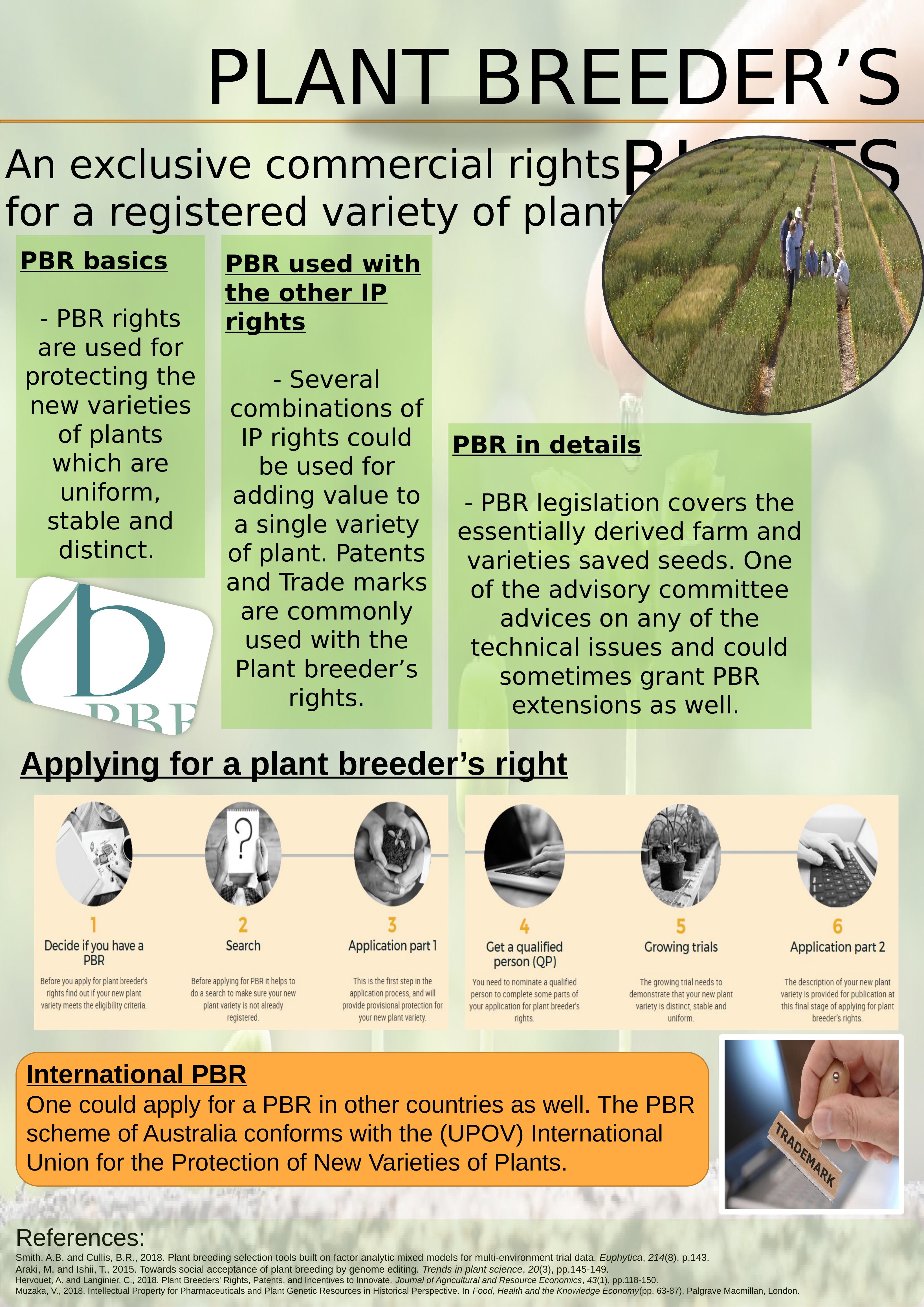 Plant Breeder S Rights Basics Combinations With Other IP Rights   Plant Breeders Rights Pbr Page 1 