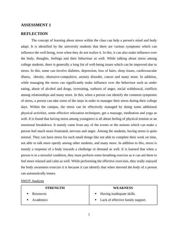 stress management of students research paper