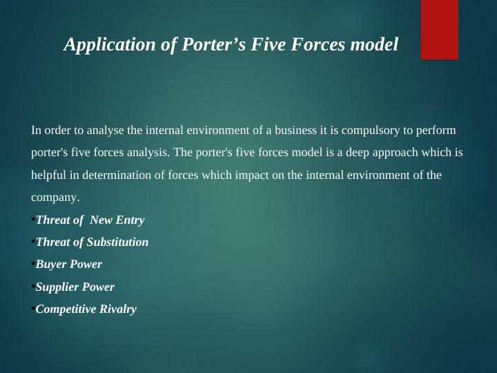Application of Porter’s Five Forces model_4