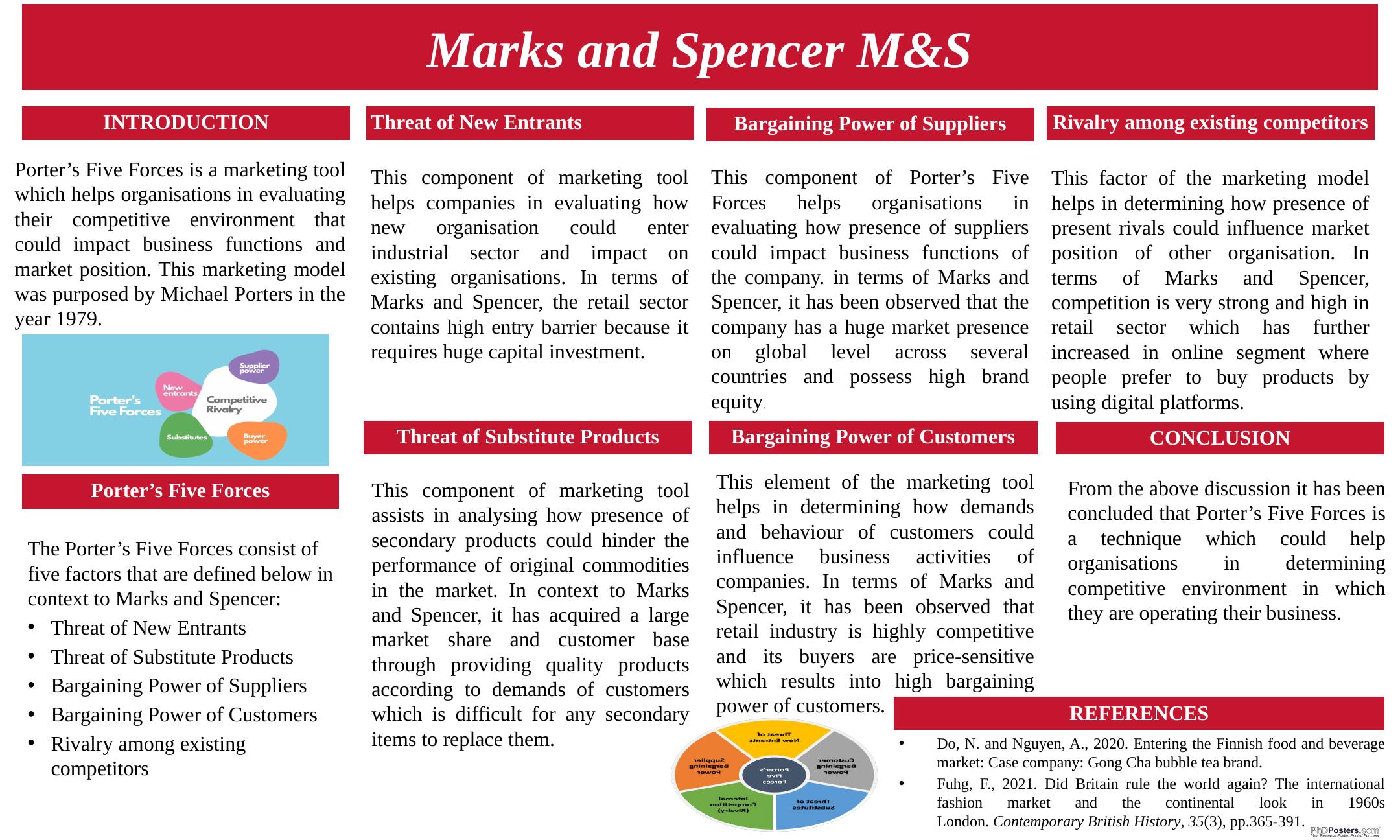 Porter’s Five Forces Analysis of Marks and Spencer (M&S)_1