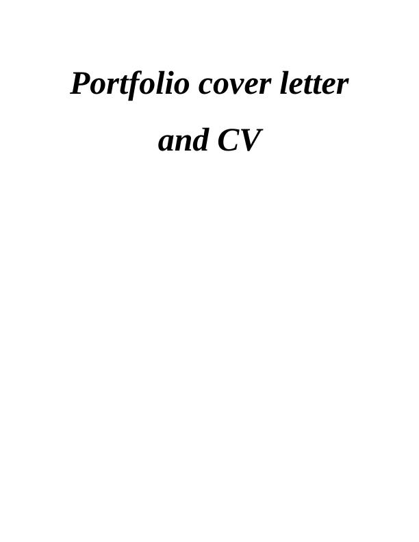 Portfolio Cover Letter and CV_1