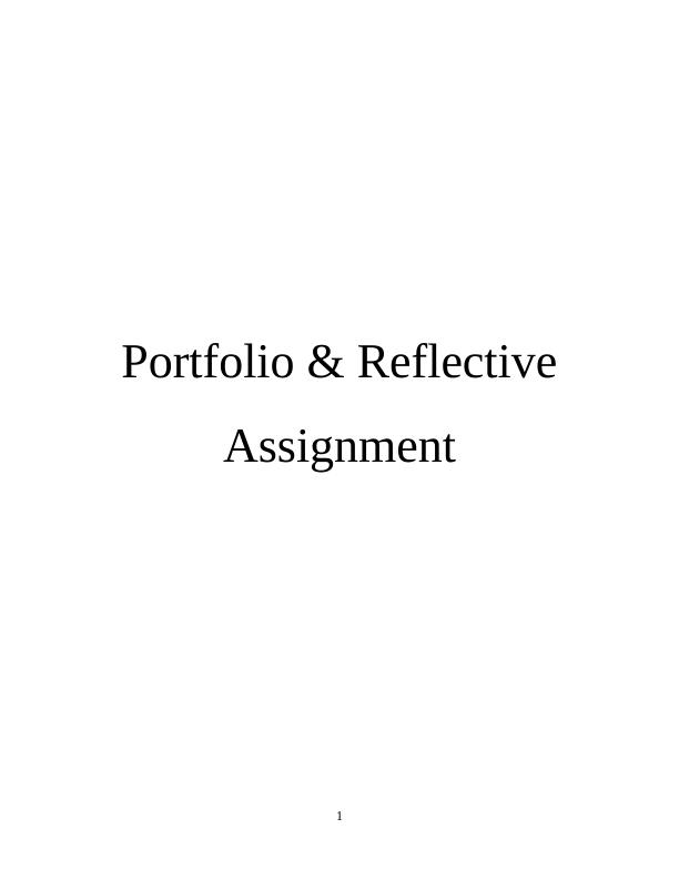 reflective portfolio assignment examples