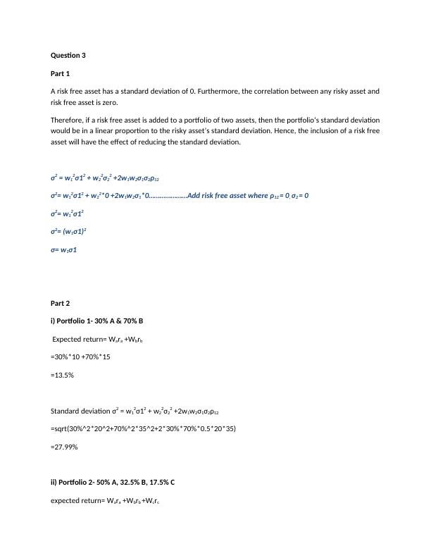 portfolio-risk-and-return-calculation-with-risk-free-asset