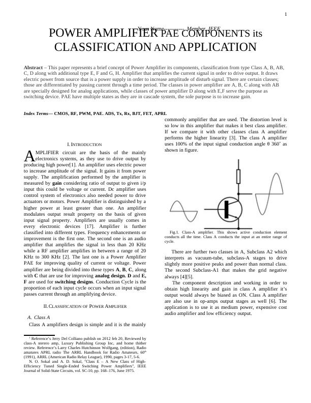 Power Amplifier PAE Components: Classification and Application_1