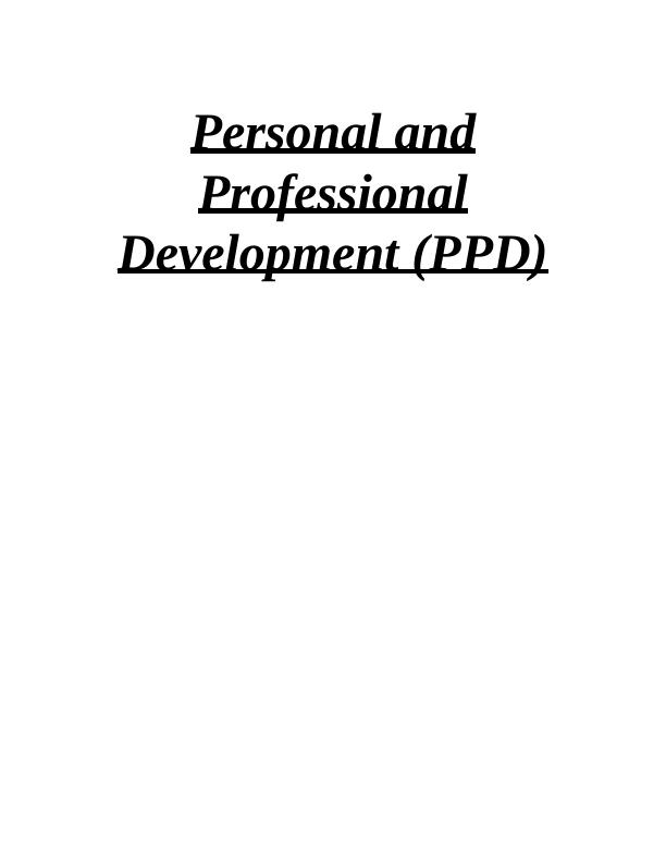 Personal and Professional Development (PPD) - Career Path Analysis_1