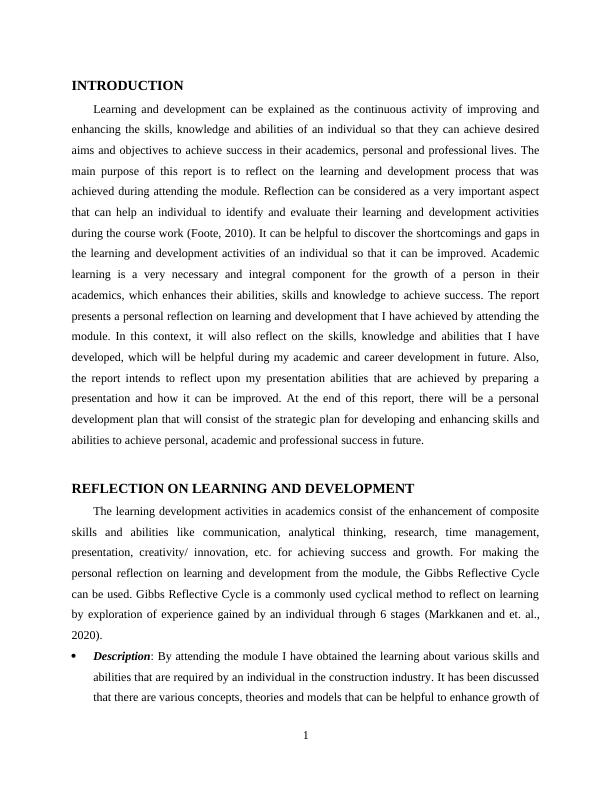 Presentation and Learning Development Reflection Report_3