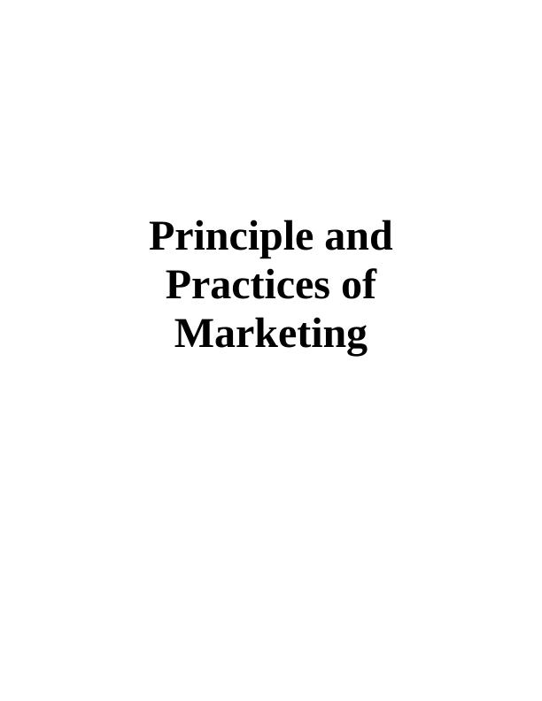 Principles and Practices of Marketing: A Case Study of Primark_1
