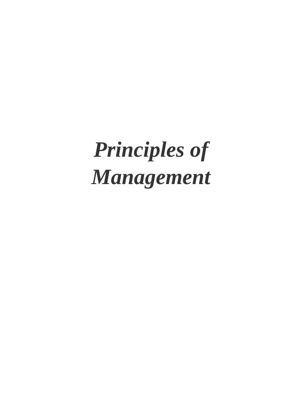 Reflective Writing on Principles of Management - Desklib_1