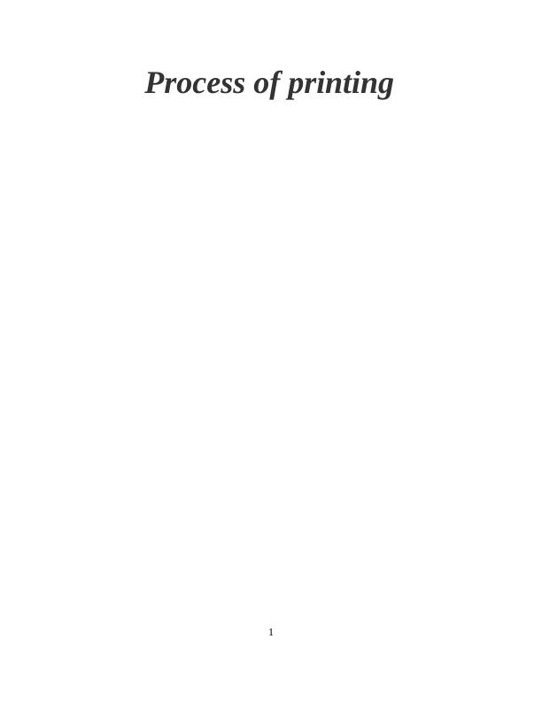 Printing Process Prepress, Press, and PostPress Steps