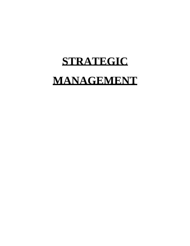 Strategic Management: Analysis of Proctor and Gamble_1