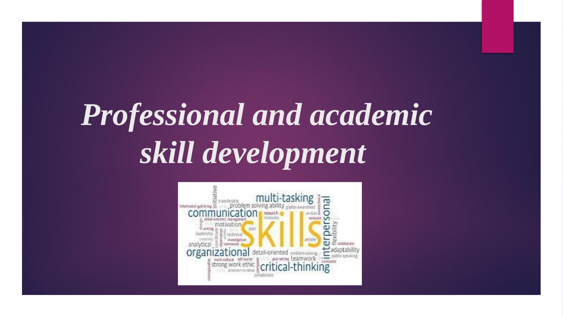 Significance of Professional and Academic Skill Development