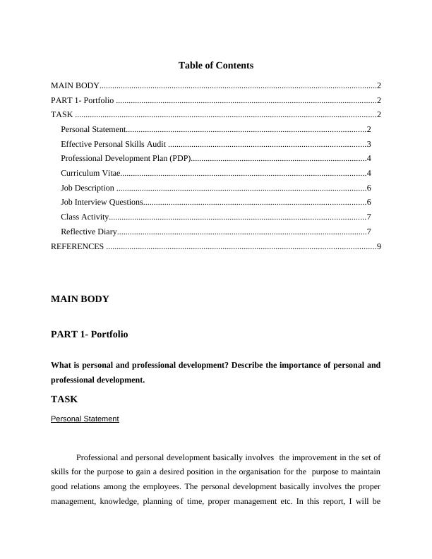 Professional Development for Accounting and Financial Management Desklib
