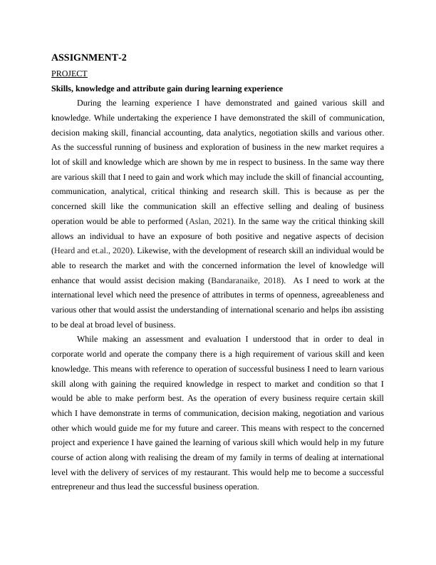 Professional Development Experience Desklib