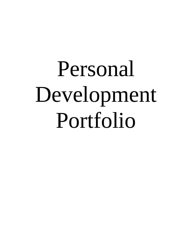 Professional Development Portfolio - Importance of Employability ...