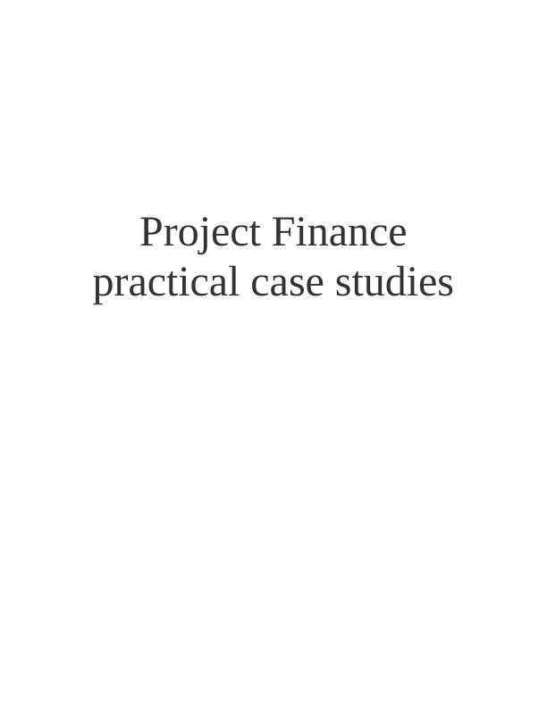 project finance case study pdf