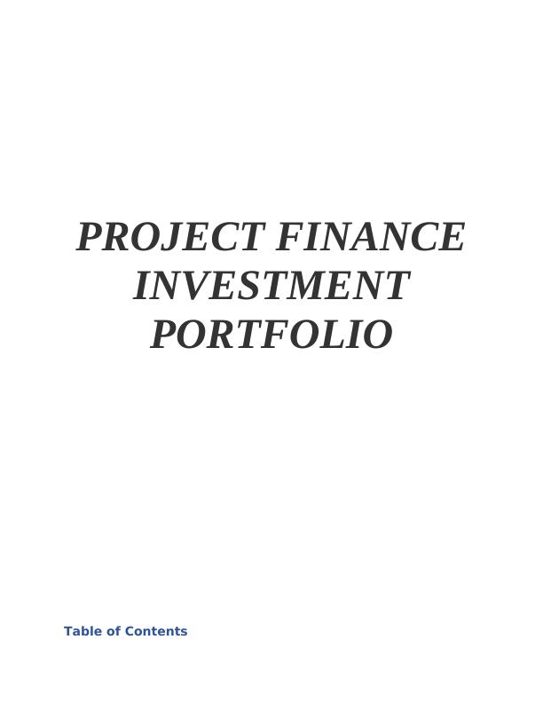 Project Finance Investment Portfolio_1