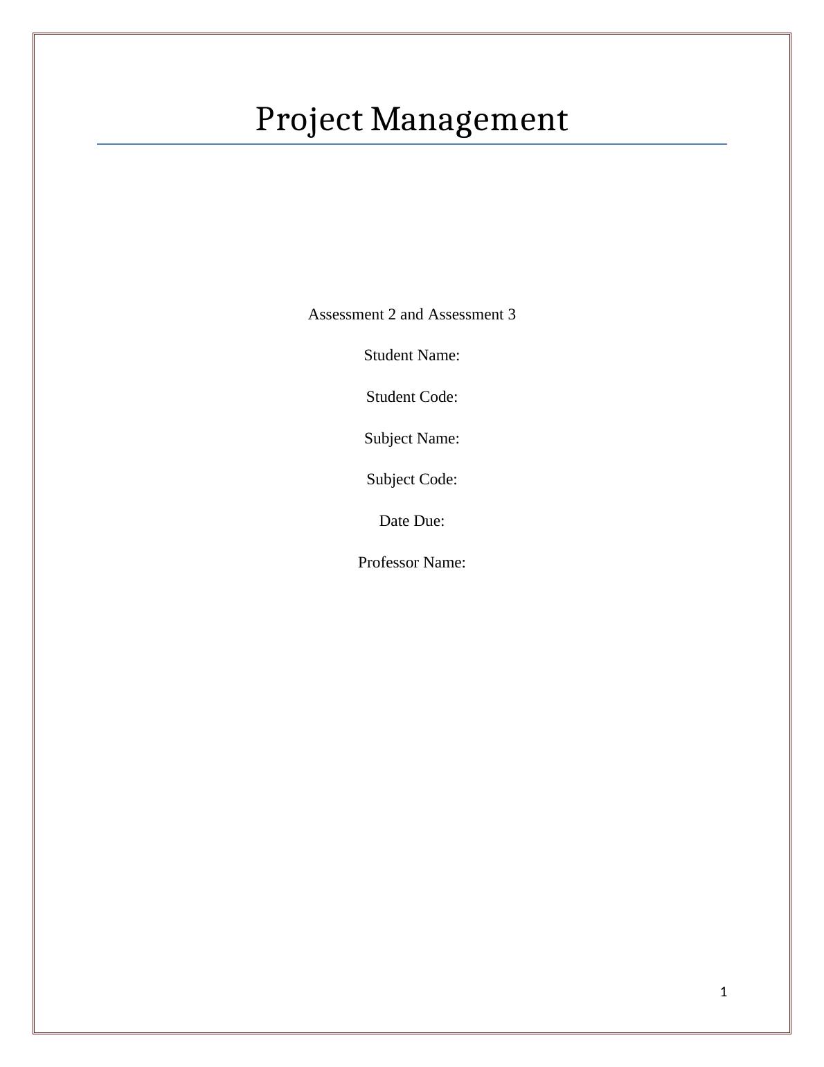 Project Management: Learning Cycles, Communication Plan and Reflection