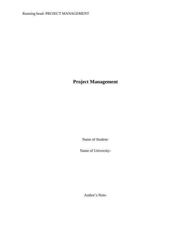 Project Management: PERT, Critical Path Method, Crashing_1