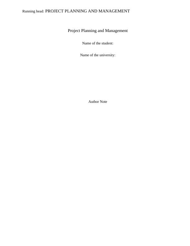 Project Planning and Management_1