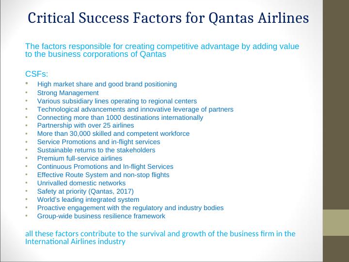 Critical Success Factors, KPIs, Business Strategy and Strategic Alignment for Qantas Airlines_2