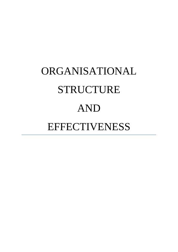 Organisational Structure and Effectiveness in Qantas Airlines_1