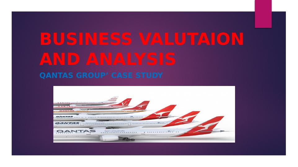 case study business valuation