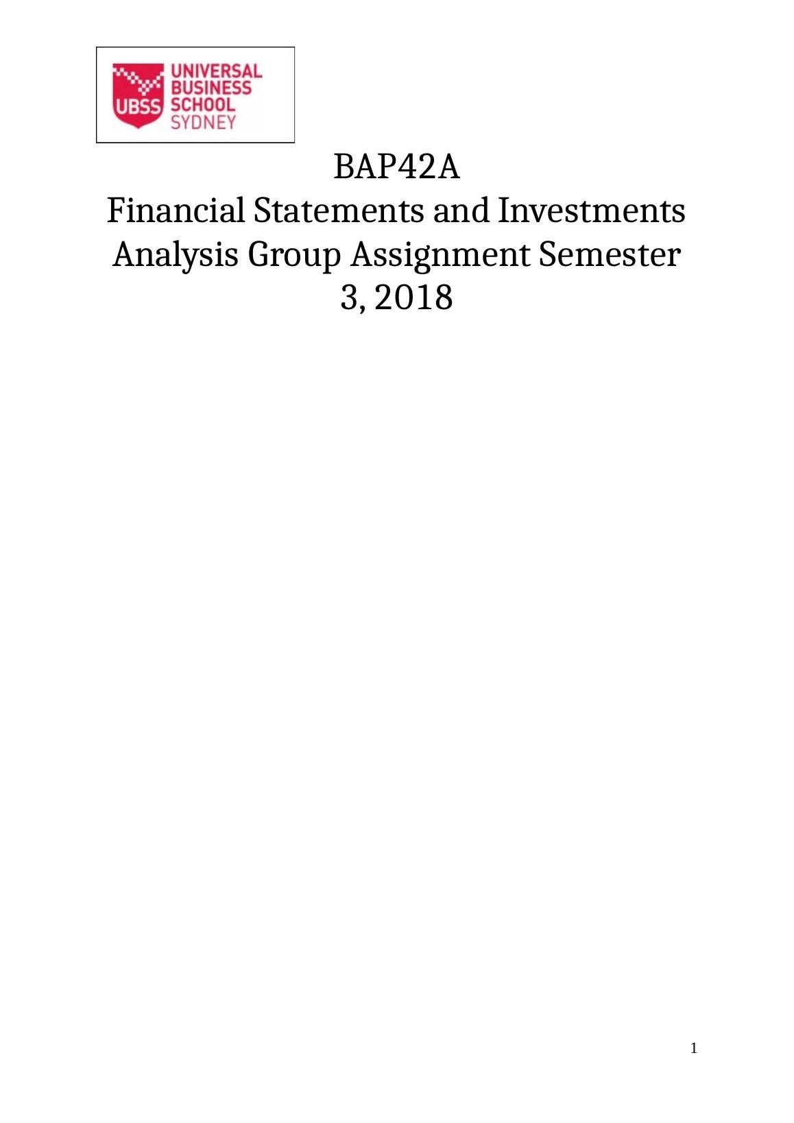 Financial Statements and Investment Analysis of QBE Insurance Company