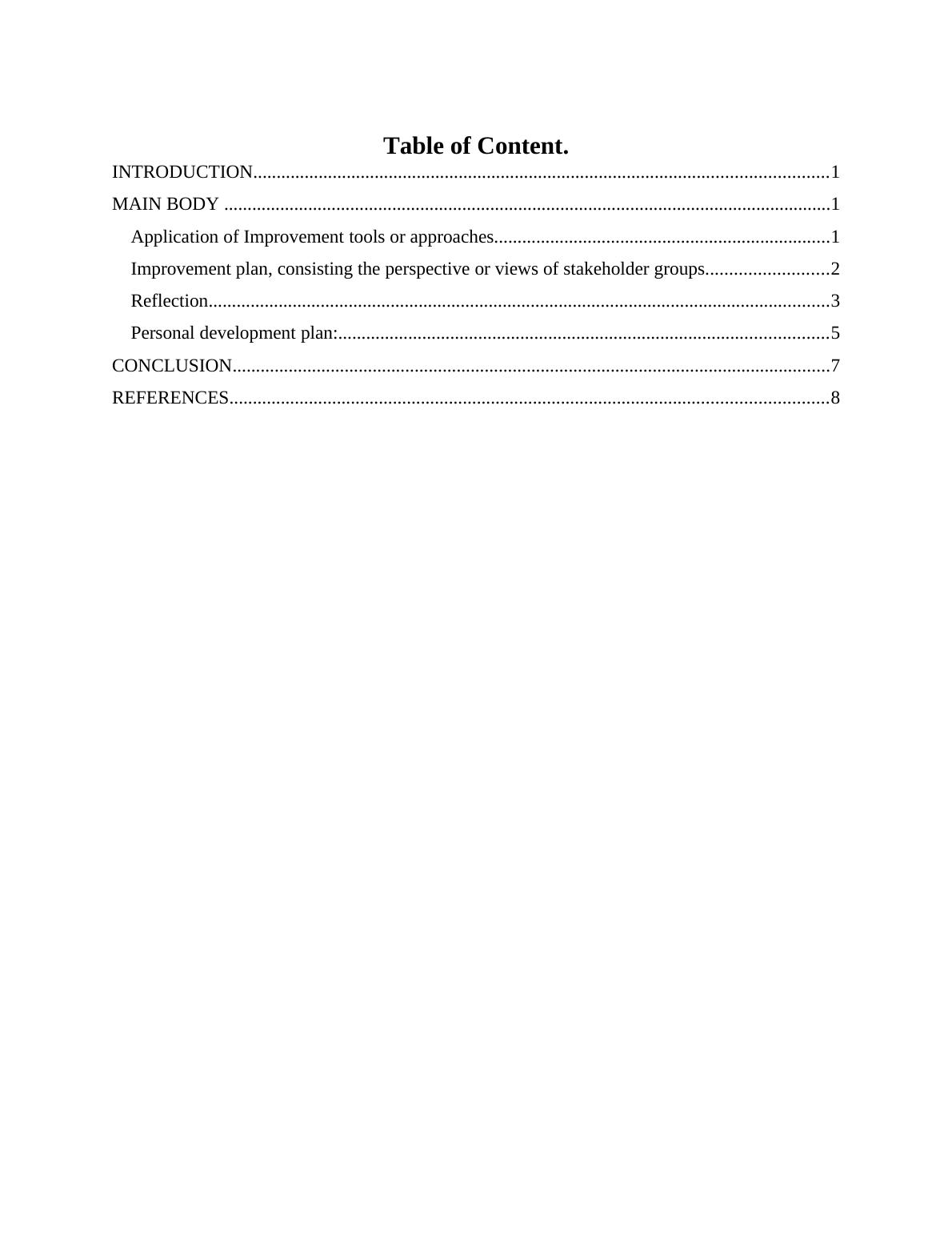 Quality Improvement in Health and Social Care - Desklib