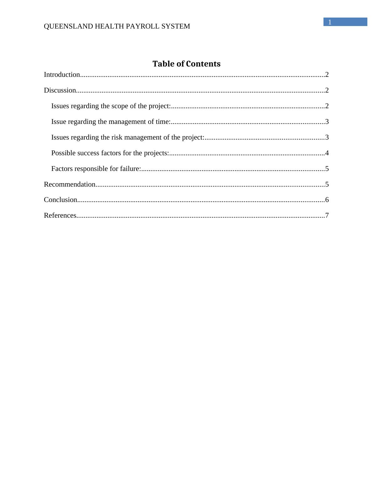 Queensland Health Payroll System Issues, Factors and