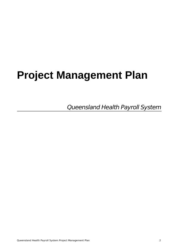 Queensland Health Payroll System Project Management Plan_2