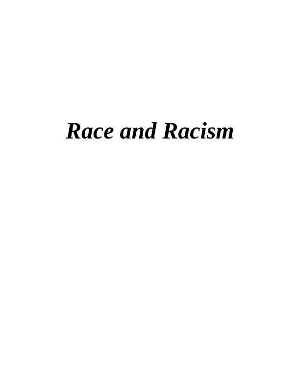 Race and Racism: Intersectionality and Discrimination_1