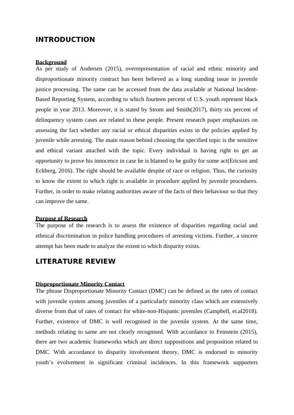 Racial and Ethnic Disparities in Juvenile Justice Processing