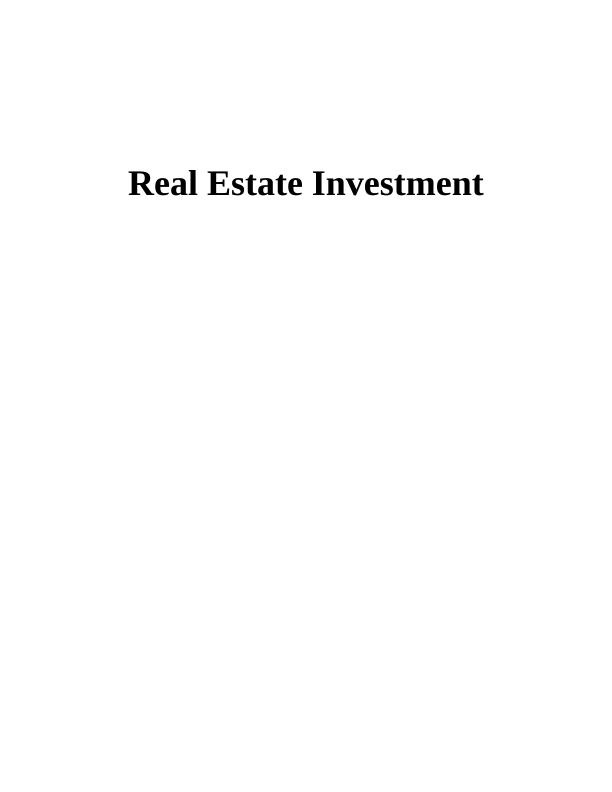 Real Estate Investment Return Analysis, Property Comparison, and