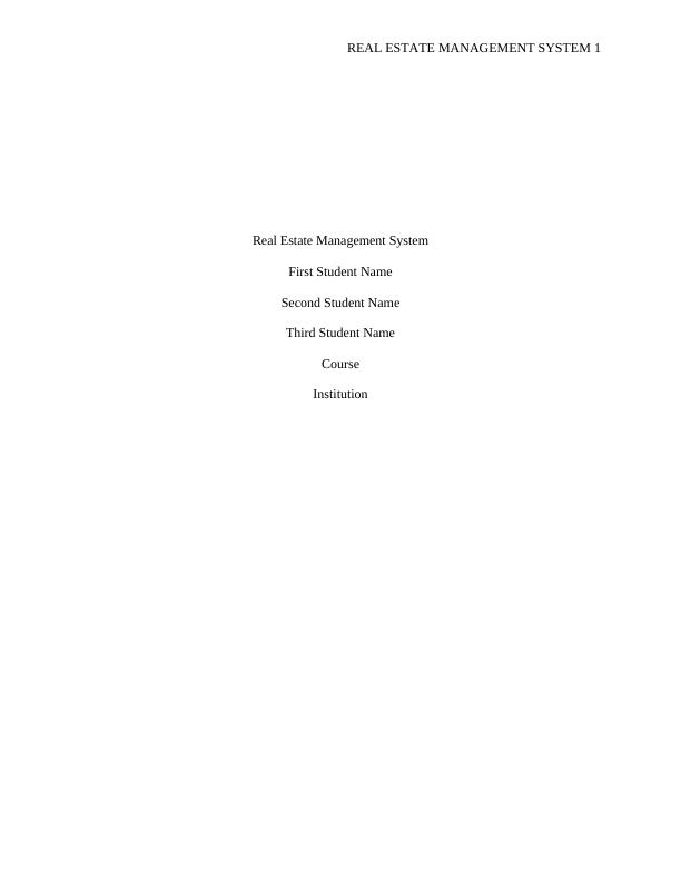 literature review real estate management system