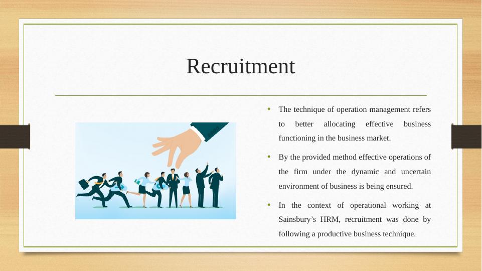 Recruitment Techniques in Operation Management - Class Discussion PPT