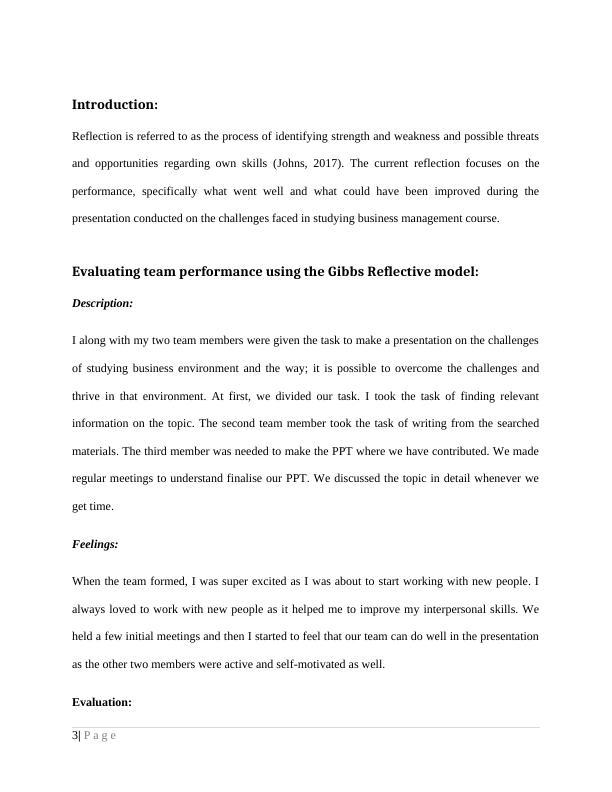 Reflection on team performance in the presentation_3