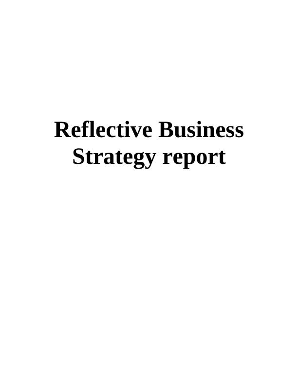 reflective report on business plan