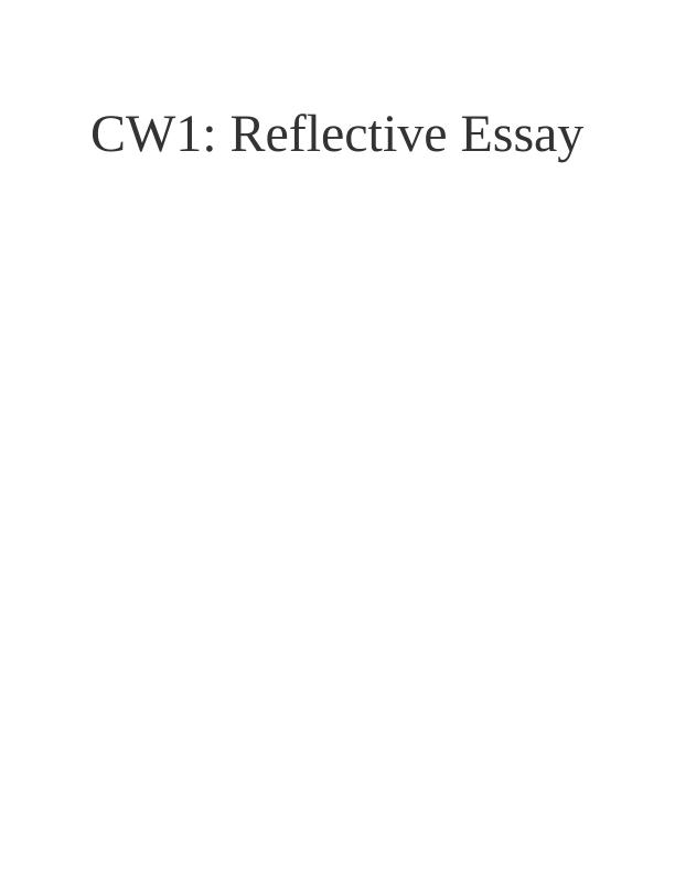 reflective essay on learning