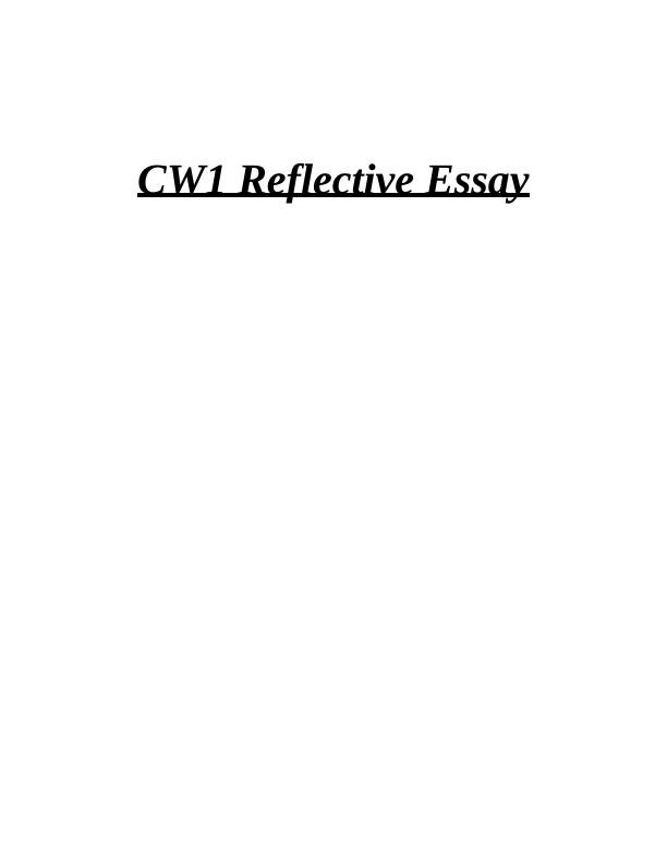 using the space below write a reflective essay