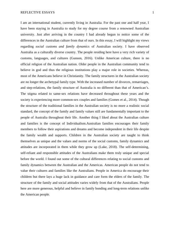 essay on australian culture