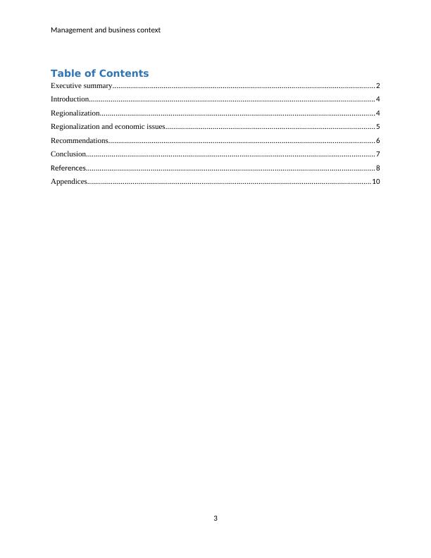 Regionalization and Its Impact on Simcoa Company