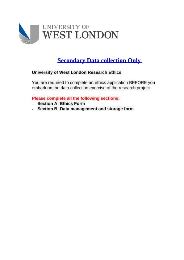 Ethics Application for University of West London Research_1