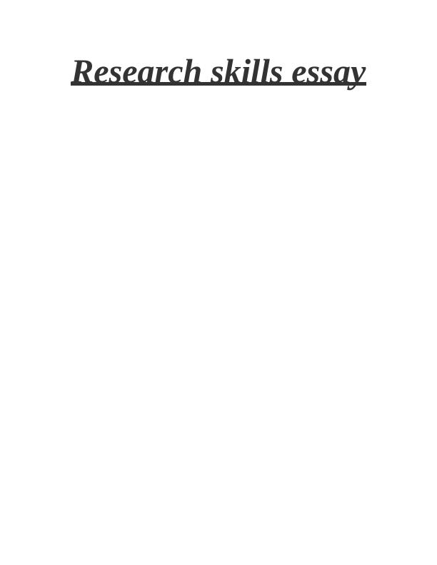 research skills essay writing