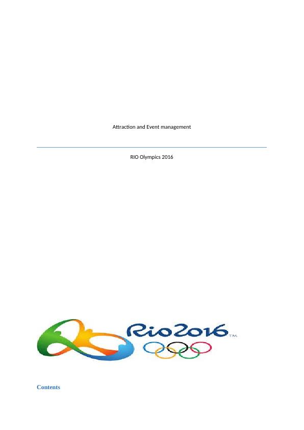 RIO Olympics 2016: Event and Stakeholder Analysis_1