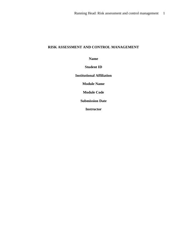 Risk Assessment and Control Management in Libraries_1