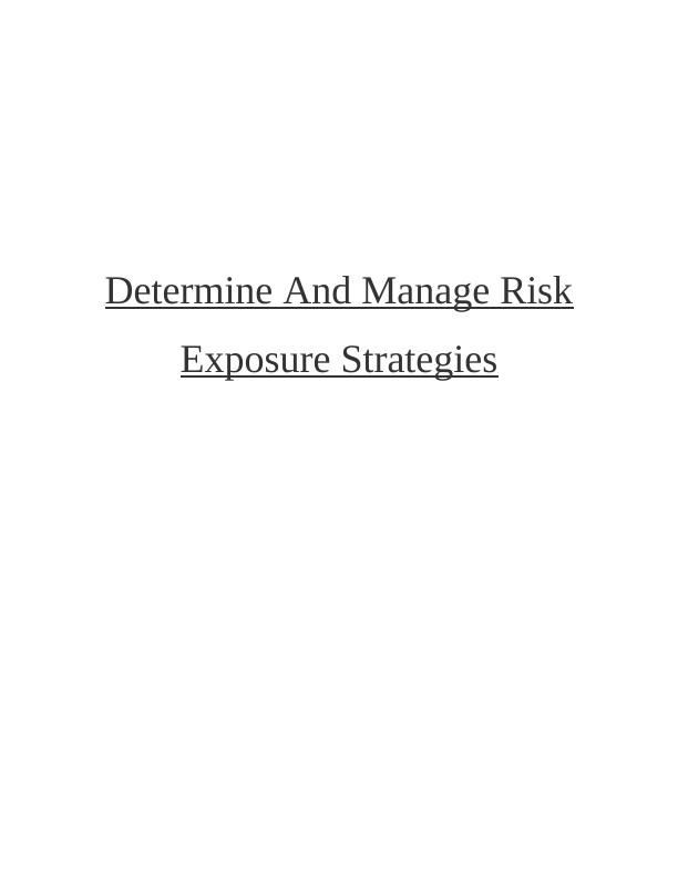 Risk Exposure Management Strategies for Desklib