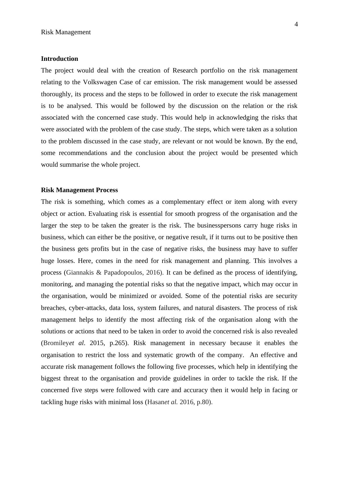 volkswagen risk management case study